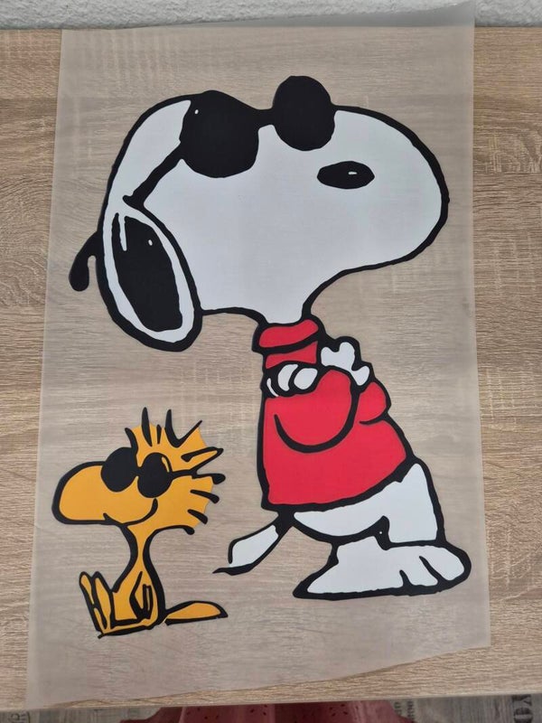 Snoopy Cartoon DTF Transfer Bügelbild Wärmeübertragung auf Kleidung Textil