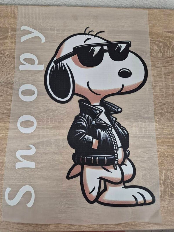 Snoopy Cartoon DTF Transfer Bügelbild Wärmeübertragung auf Kleidung Textil