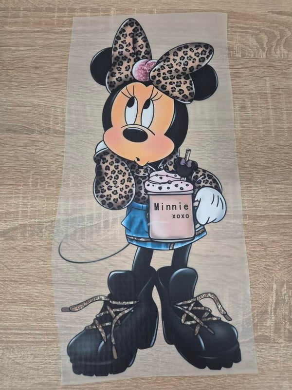 Minnie Mouse Cartoon DTF Transfer Bügelbild Wärmeübertragung auf Kleidung Textil