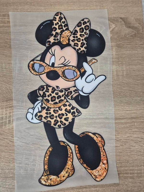 Minnie Mouse Cartoon DTF Transfer Bügelbild Wärmeübertragung auf Kleidung Textil