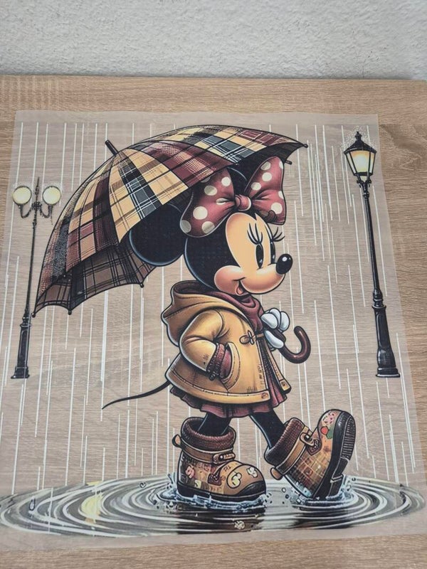 Minnie Mouse Cartoon DTF Transfer Bügelbild Wärmeübertragung auf Kleidung Textil