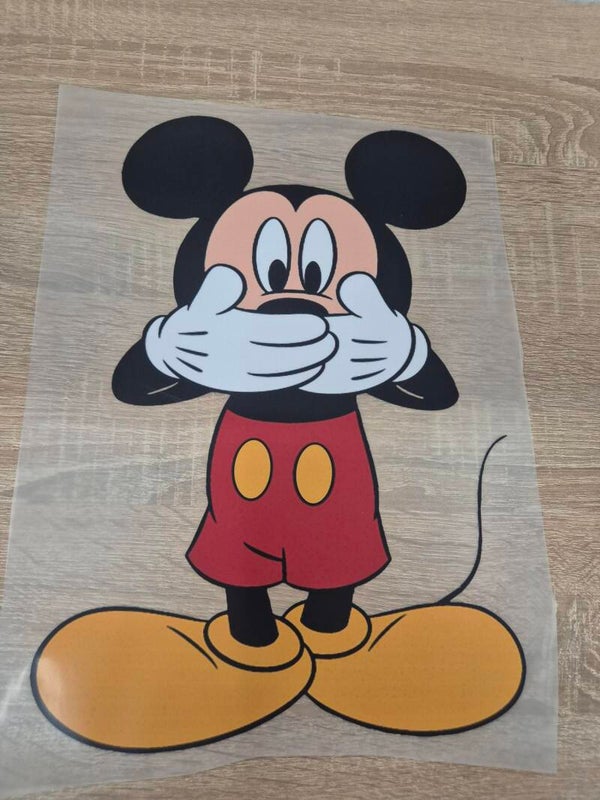 Mickey Mouse Cartoon DTF Transfer Bügelbild Wärmeübertragung auf Kleidung Textil