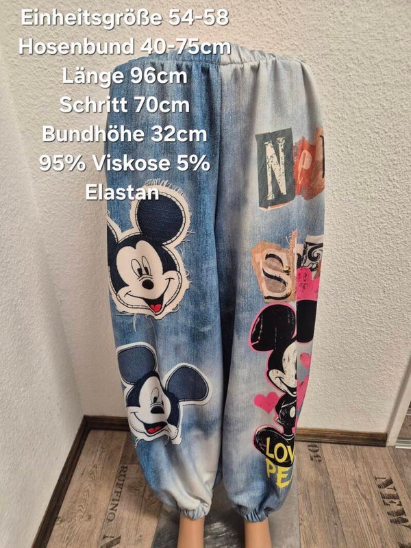 Mickey Mouse Hose Jogpants Größe 54-58 Einheitsgröße