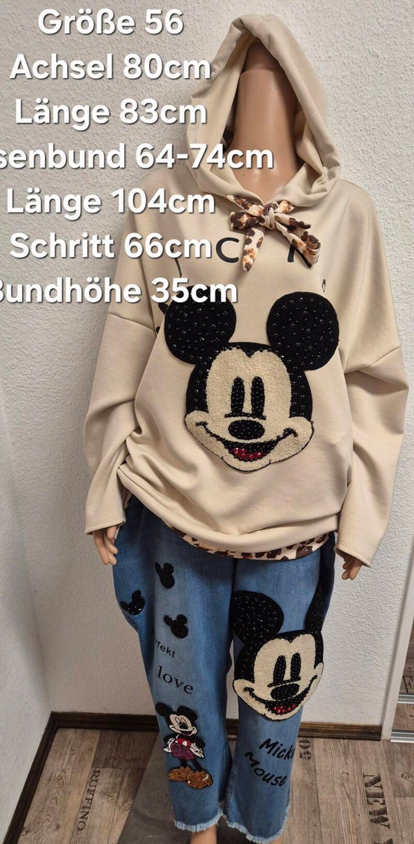 Mickey Mouse Pullover mit Jeanshose Größe 56