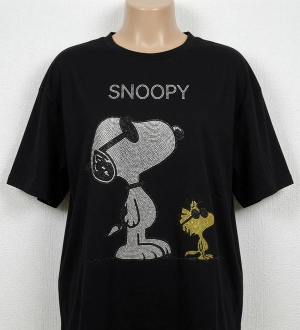 Snoopy Glitzer Shirt Größe 36 bis 58