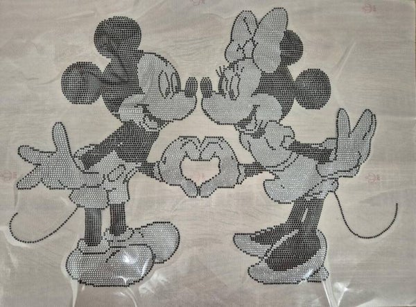 Mickey Mouse Hot Fix Strass Eisen Auf Heat Bling Kristall Transfer Patch Applikation Aufkleber