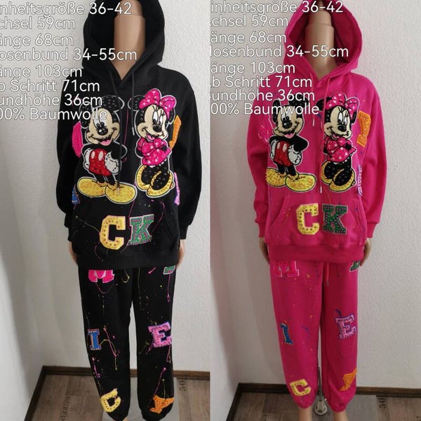 Mickey Mouse Jogginganzug Größe 36-42 Einheitsgröße