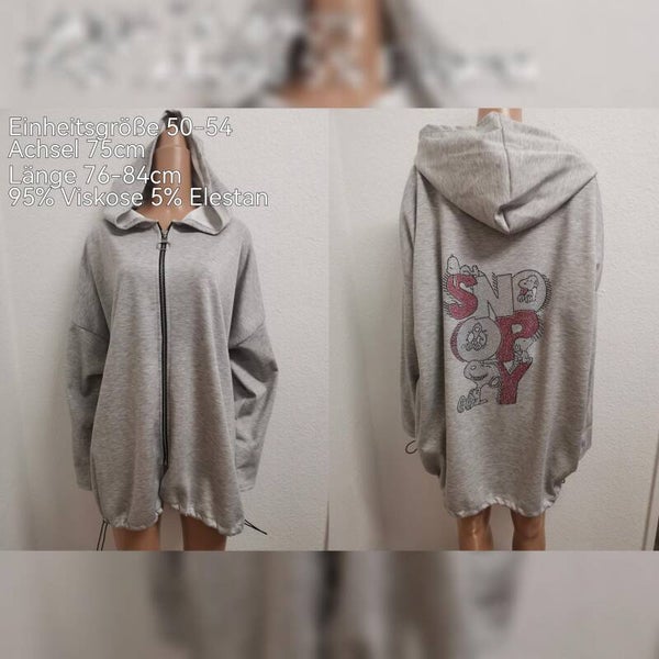 Snoopy Glitzer Übergangsjacke Größe 50-54 Einheitsgröße