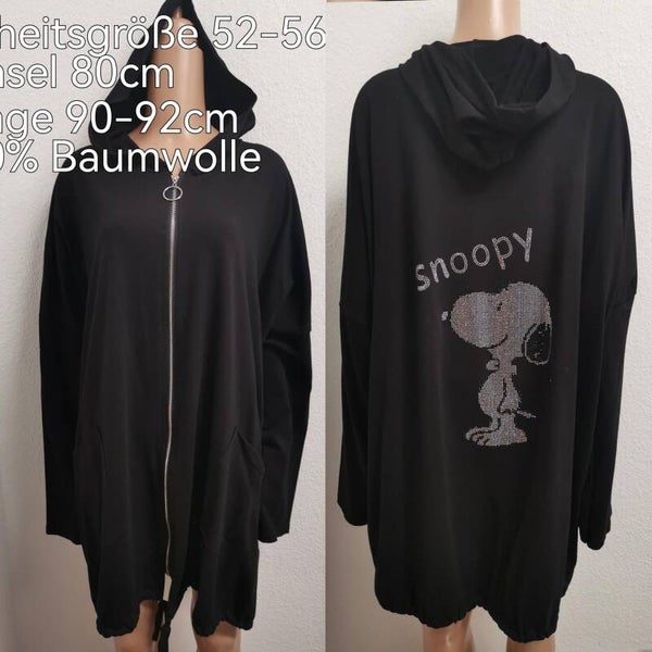 Snoopy Glitzer Übergangsjacke Größe 52-56 Einheitsgröße