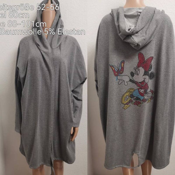 Minnie Mouse offene Glitzer Übergangsjacke Größe 52-56 Einheitsgröße