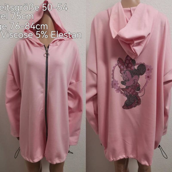 Minnie Mouse Glitzer Übergangsjacke Größe 50-54 Einheitsgröße