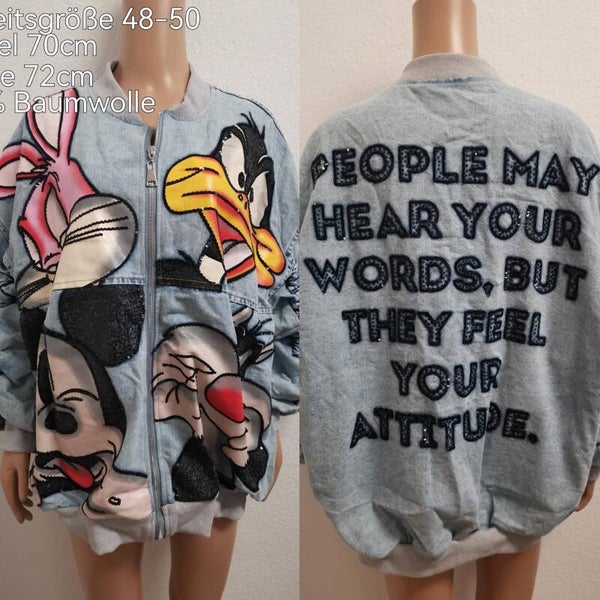 Mickey Mouse Jeansjacke Größe 48-50