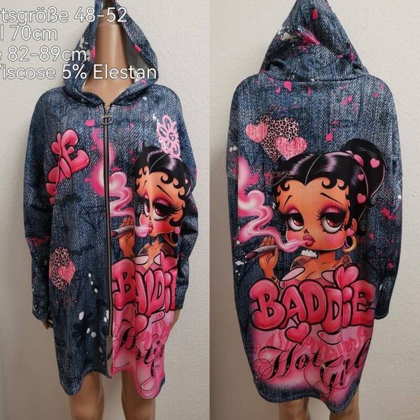 Betty Boop Übergangsjacke Größe 48-52 Einheitsgröße
