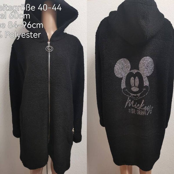 Mickey Mouse Glitzer Plüsch Mantel Größe 40-44 Einheitsgröße
