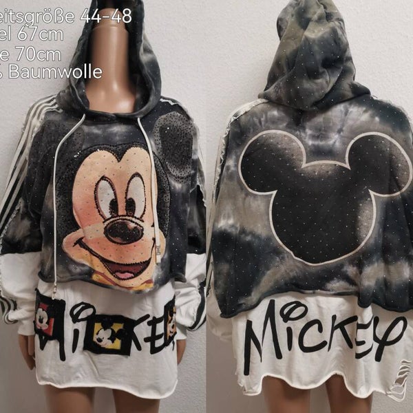 Mickey Mouse Glitzer Pullover Größe 44-48 Einheitsgröße