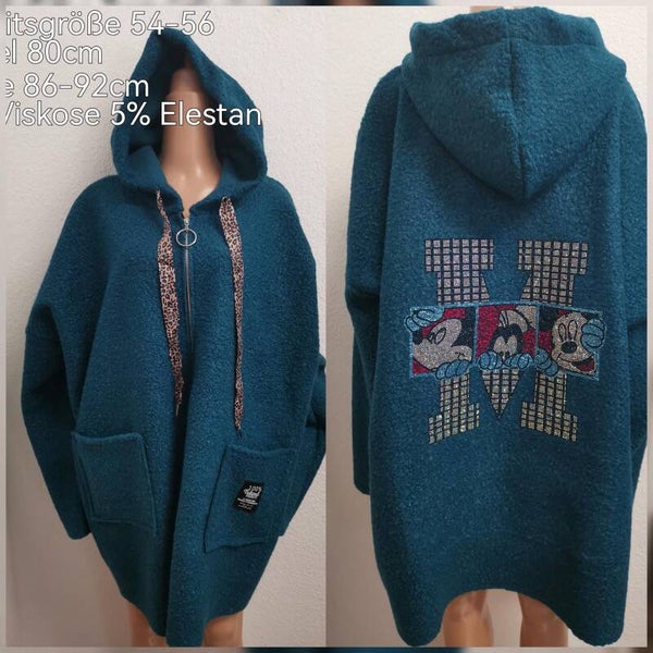 Mickey Mouse Glitzer Mantel Größe 54-56 Einheitsgröße