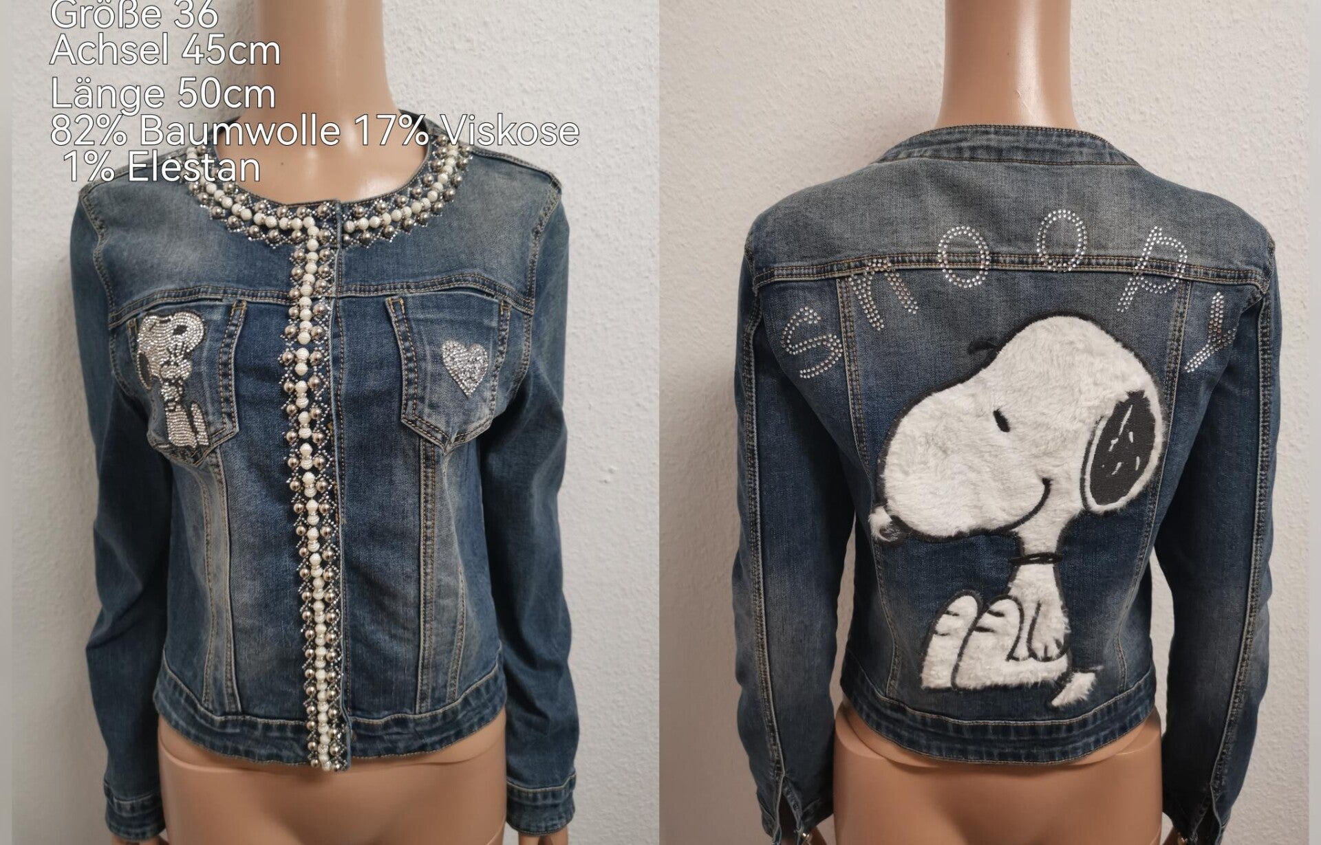 Snoopy Denim Jeansjacke Größe 36