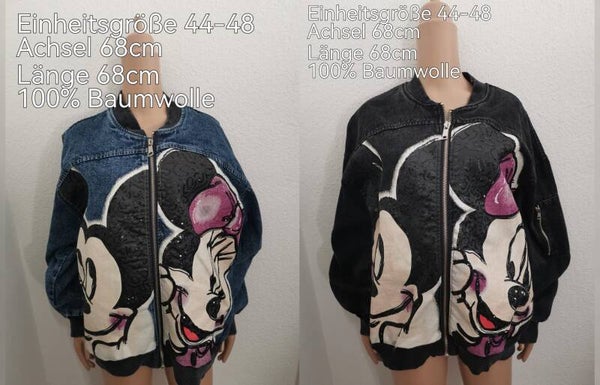 Mickey Mouse Jeansjacke Größe 44-48 Einheitsgröße