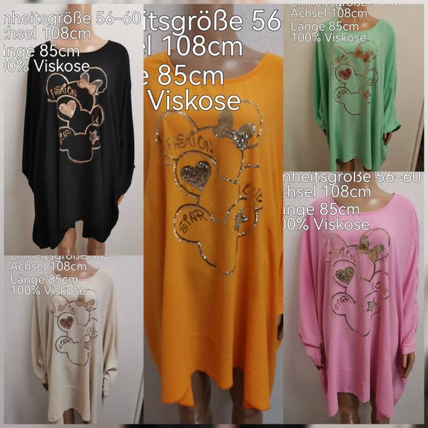 Mickey Mouse Glitzer Tunika Größe 56-60 Einheitsgröße