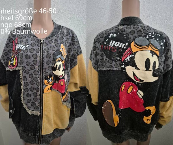 Mickey Mouse Jeansjacke Größe 46-50 Einheitsgröße