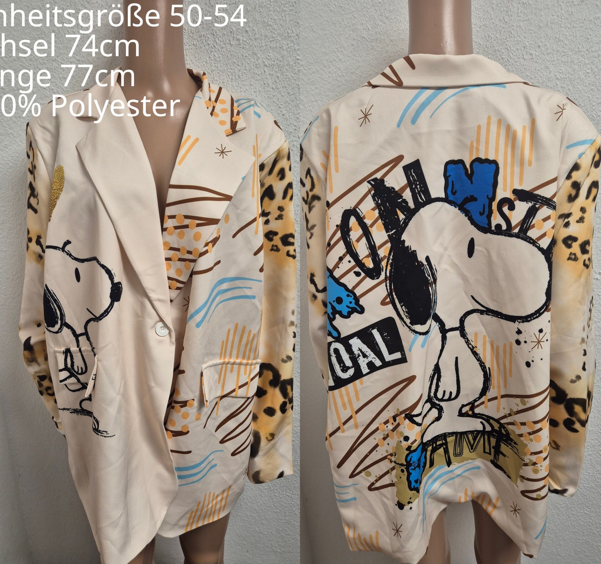 Snoopy Blazer Größe 50-54 Einheitsgröße