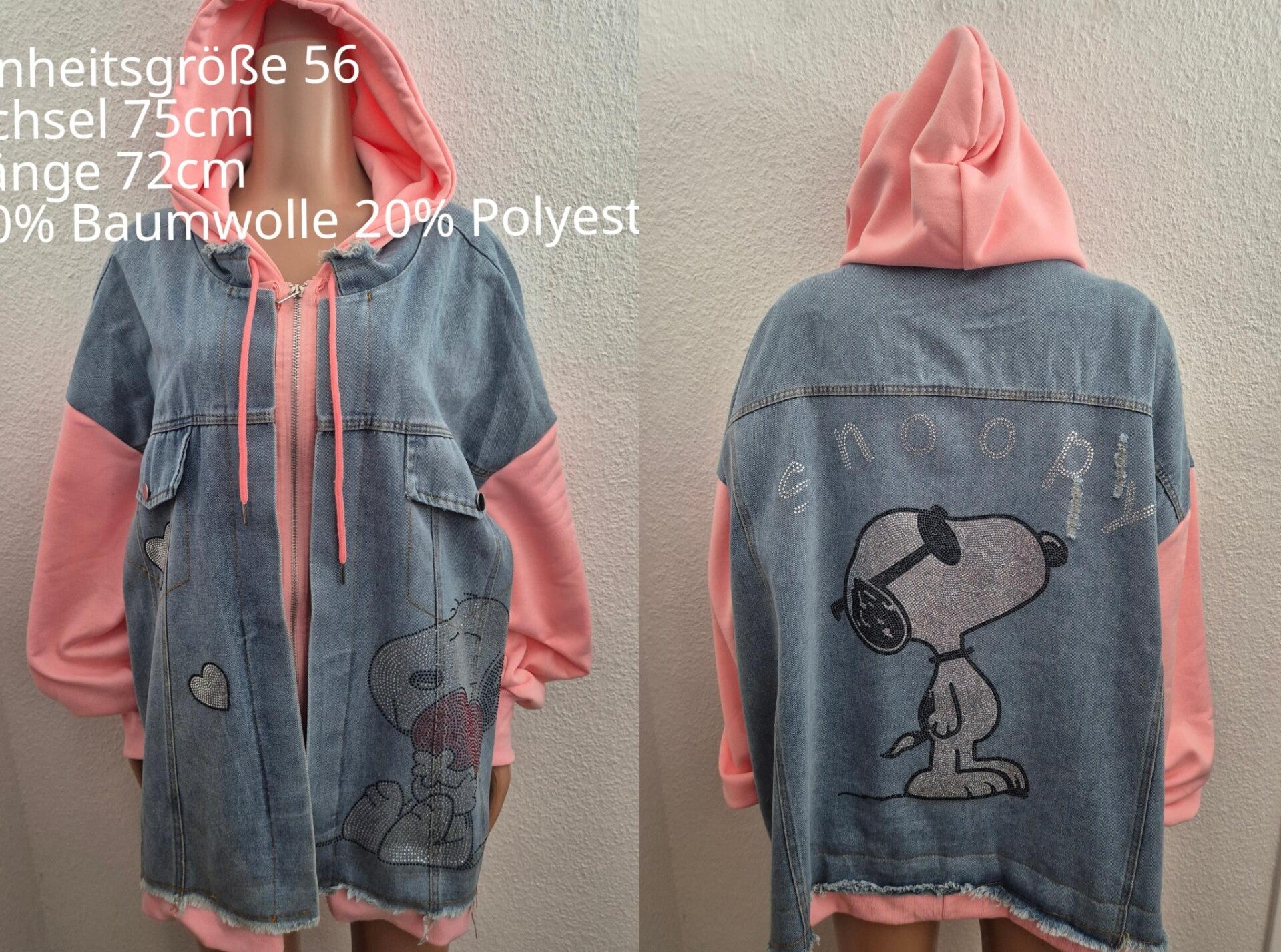 Snoopy Denim Jeansjacke Größe 56