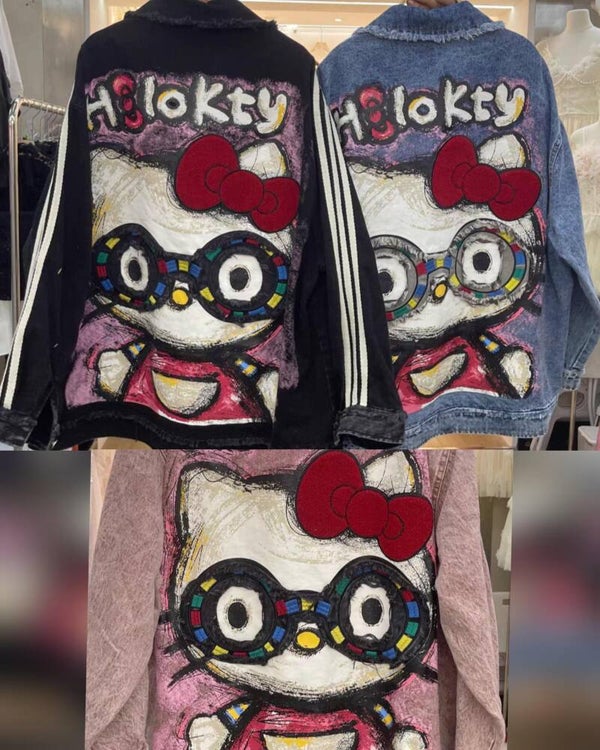 Hello Kitty Jeansjacke Größe 44-48 Einheitsgröße