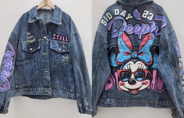 Minnie Mouse Jeansjacke Größe 46-50 Einheitsgröße