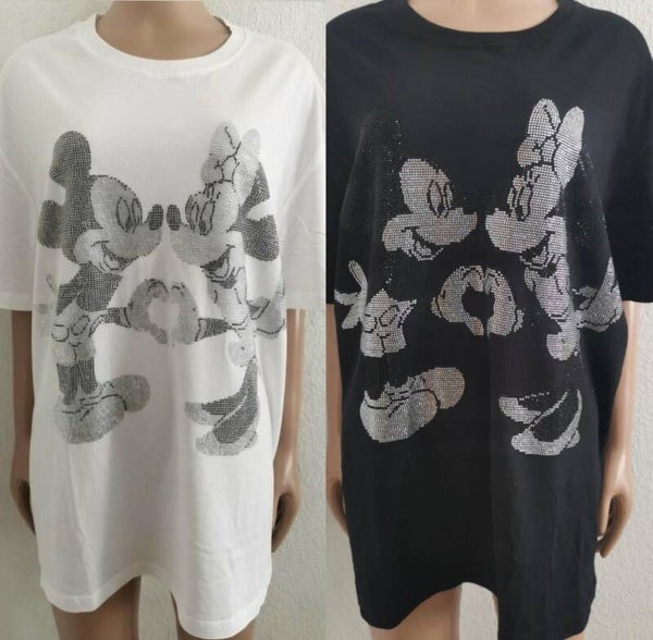 Mickey Mouse Glitzer Shirt in verschiedenen Größen von Größe 36 bis 56/58