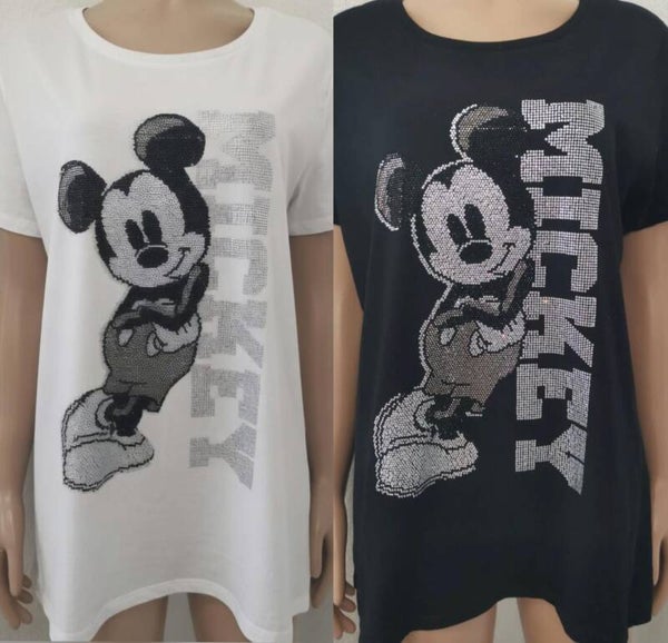 Mickey Mouse Glitzer Shirt Größe 36 bis 56/58 vorhanden