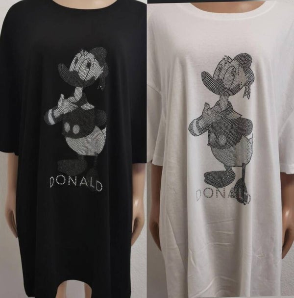Donald Duck Glitzer Shirt Größe 36 bis 56/58 vorhanden