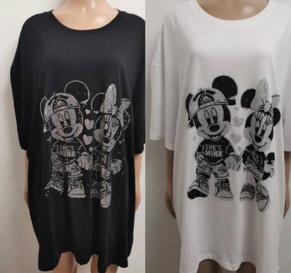 Mickey Mouse Glitzer Shirt in verschiedenen Größen 36-56 vorhanden