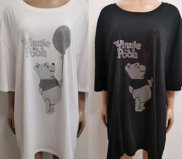 Winnie Pooh Glitzer Shirt Größe 36 bis 56/58 vorhanden