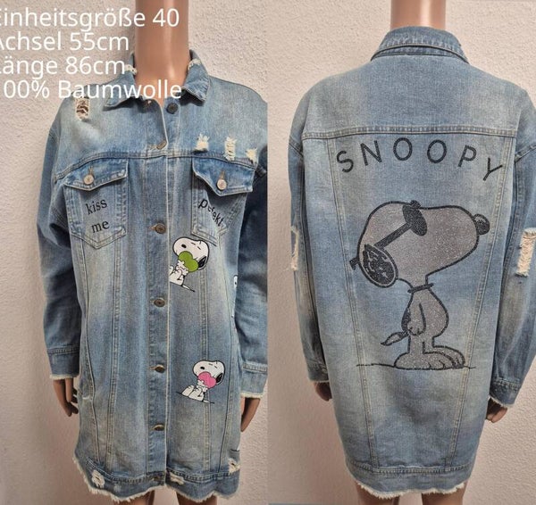 Snoopy Glitzer Jeansjacke Größe 40