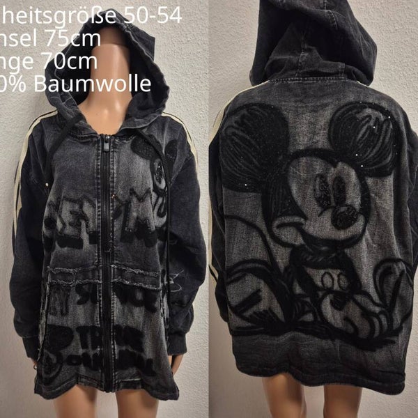 Mickey Mouse Jeansjacke Größe 50-54 Einheitsgröße