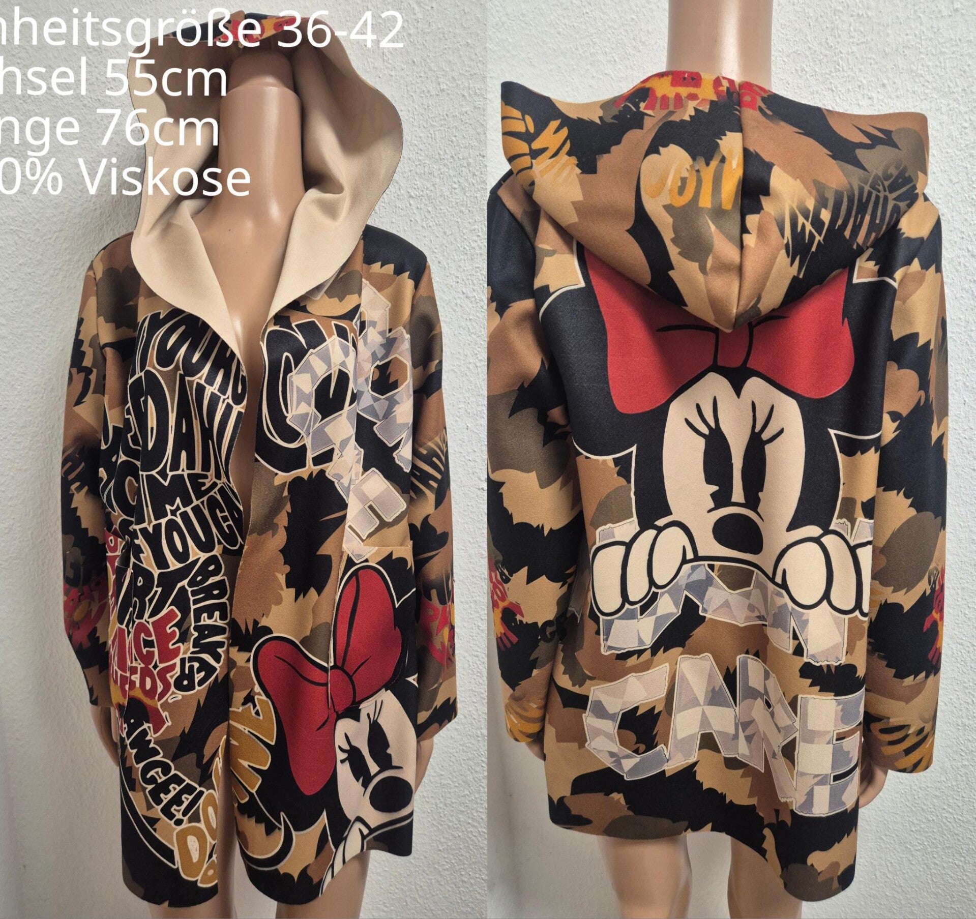 Minnie Mouse offene Jacke Größe 36-42 Einheitsgröße