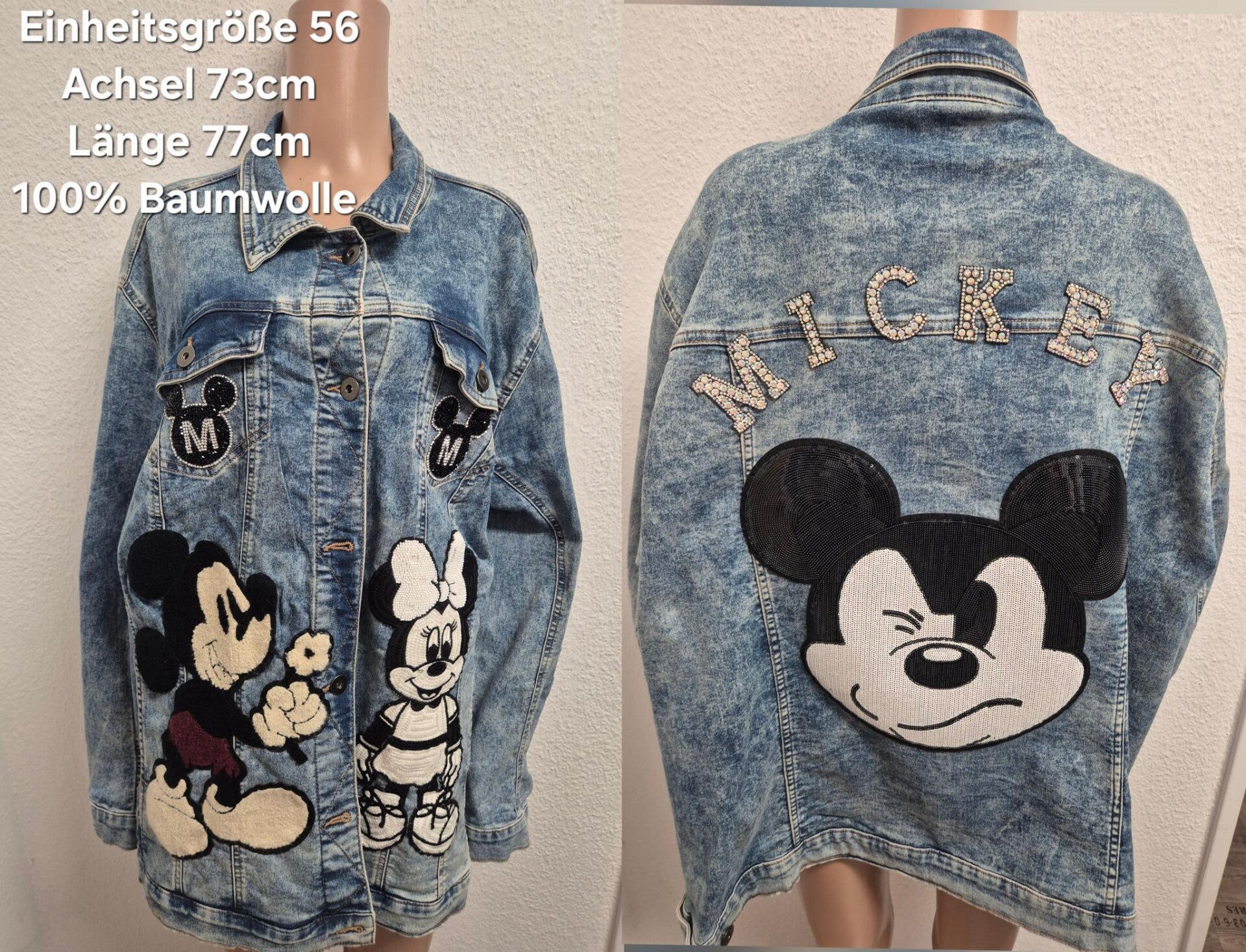 Mickey Mouse Jeansjacke Größe 56