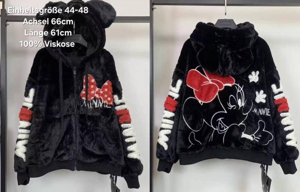 Minnie Mouse Plüsch Jacke Größe 44-48 Einheitsgröße