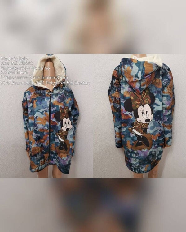 Minnie Mouse Gefütterte Teddy Jacke Größe 42 bis 46 tragbar