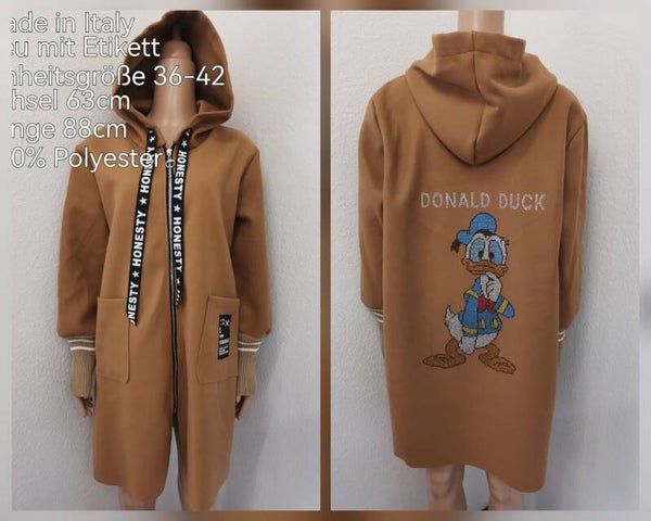 Donald Duck Glitzer Übergangsjacke Größe 36 bis 42 tragbar