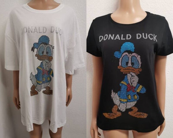 Donald Duck Glitzer Shirt Größe 36 bis 56/58 vorhanden