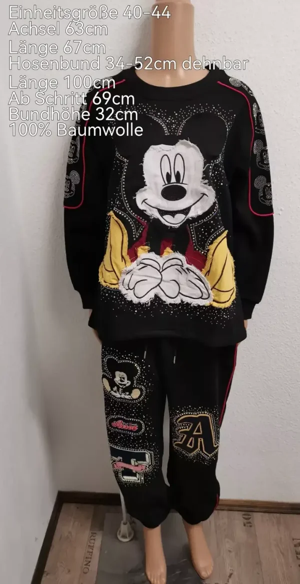 Mickey Mouse Glitzer Jogginganzug Größe 40-44 Einheitsgröße