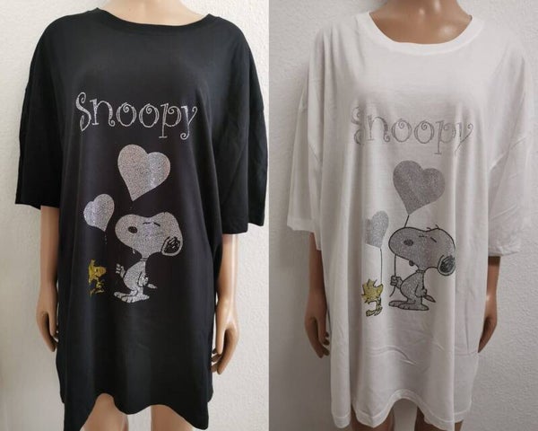 Snoopy Glitzer T-Shirt in verschiedenen Größen von Größe 36 bis 56/58 vorhanden