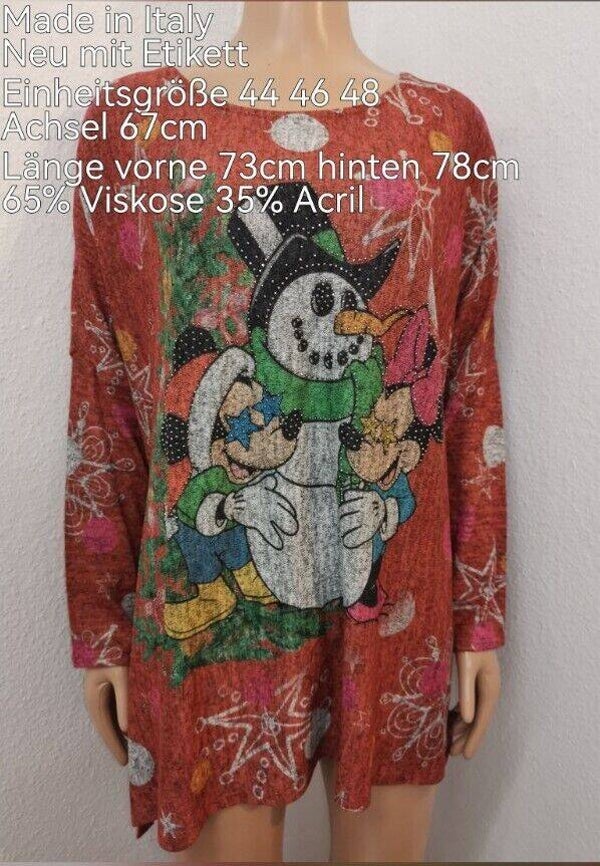 Mickey Mouse glitzer Weihnachtspullover Größe 44-48
