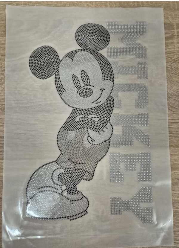 Mickey Mouse Hot Fix Strass Eisen Auf Heat Bling Kristall Transfer Patch Applikation Aufkleber