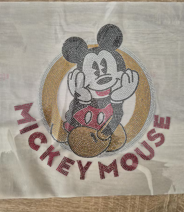 Mickey Mouse Hot Fix Strass Eisen Auf Heat Bling Kristall Transfer Patch Applikation Aufkleber