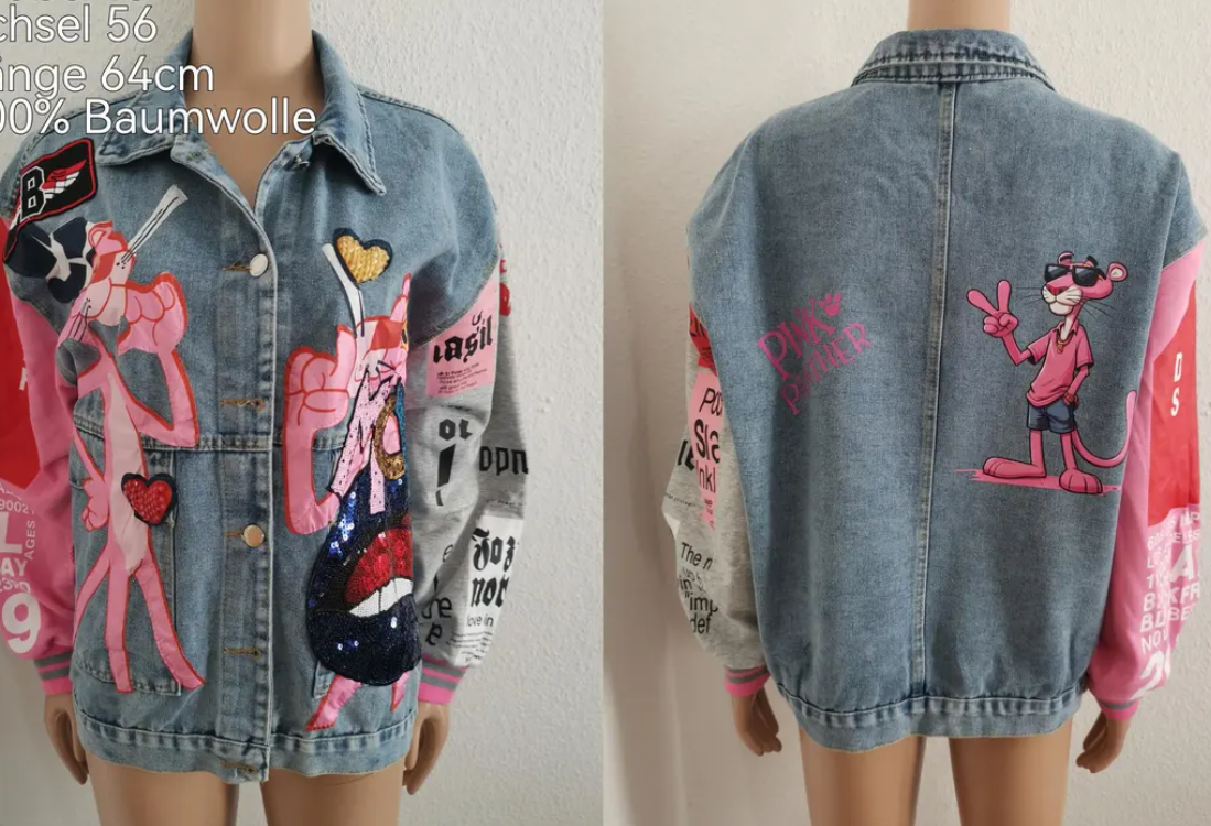 Pink Panther Jeansjacke Größe 40 EInheitsgröße