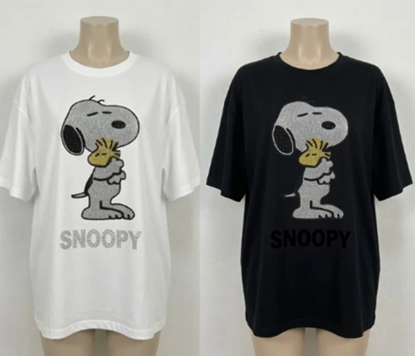 Snoopy Glitzer Shirt Größe 36 bis 58