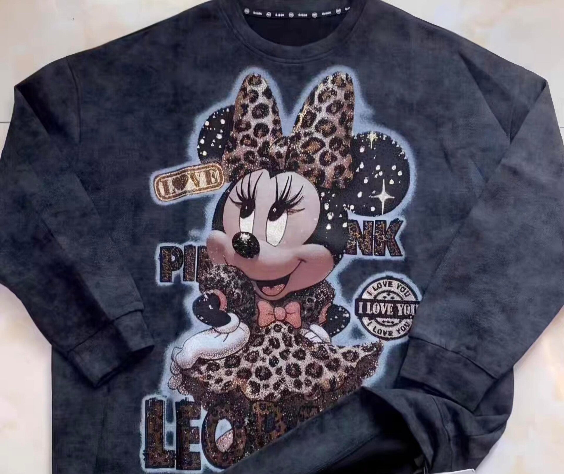 Minnie Mouse Glitzer Pullover Größe 40-44 Einheitsgröße