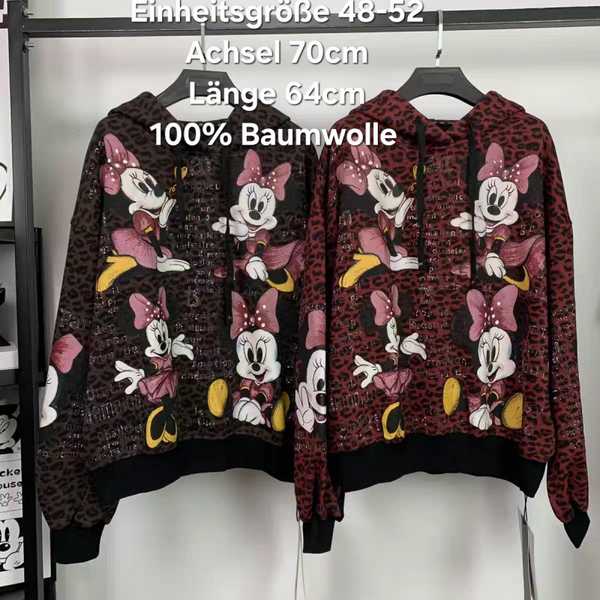 Minnie Mouse Glitzer Pullover Größe 48-52 Einheitsgröße